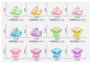 Động vật tượng đáng yêu dễ thương động vật biển chủ đề thu nhỏ nhựa nhỏ trang trí cá heo Cá voi bạch tuộc cá mập axolotl - Product Image 2