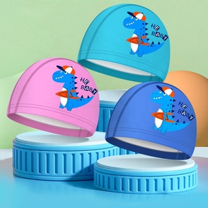 <span class=keywords><strong>Bonnet</strong></span> <span class=keywords><strong>de</strong></span> <span class=keywords><strong>bain</strong></span> personnalisé en spandex pour enfants, <span class=keywords><strong>tissu</strong></span> élastique doux, motif dessin animé, couche enduite PU <span class=keywords><strong>imperméable</strong></span>, écologique pour garçons - Product Image 4