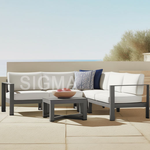 New Arrival Design High Quality End Outdoor Aluminum Composite Garden Aluminium Sofa Couch Furniture Set Balcony