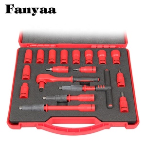 Fanyaa VDE GS xác minh nhà để xe tự làm sửa chữa cờ lê tuốc nơ vít Kìm công cụ Kit hộ gia đình thợ điện cách điện cờ lê công cụ thiết lập hộp - Product Image 6