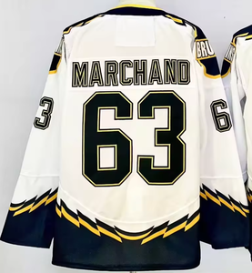 Maillots de hockey sur glace des Bruins de Boston 2025-2026 |   Pastrnak 88 Marchand 63 Swayman <span class=keywords><strong>1</strong></span> brodé Polyester/Coton Séchage rapide Vente en gros - Product Image 3