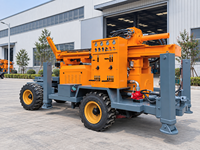 Petite foreuse de puits d'eau à vendre, profondeur 600m, alimentée au diesel/électricité, montée sur camion, machine de forage rotative robuste