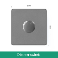 Enchufe multifuncional para el hogar, Panel gris de carga Usb poroso, 86, tipo 13A, estándar británico