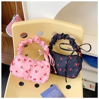 Sacs à bandoulière en toile, sacs à main multi-poches pour filles, sacs messager pour téléphone avec imprimé floral et nœud, pour clés et téléphone