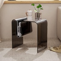 Table d'appoint multifonctionnelle en acrylique, table de chevet transparente, table basse moderne et simple pour la décoration de la maison, meubles de chambre à coucher