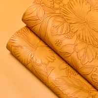Cuir PVC gaufré motif floral rétro 1,0 mm pour sacs à main, trousses de maquillage, sacs cosmétiques, revêtements de canapé