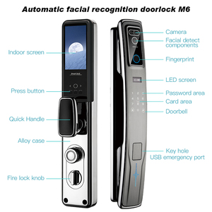 Tuya Tự Động Ổ Khóa Cửa Wifi Sinh Trắc Học 3D Nhận Dạng Khuôn Mặt Vân Tay Kỹ Thuật Số 6068 Lỗ Mộng Điện Tử Thông Minh Khóa Cửa - Product Image 6
