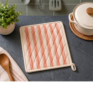 Premium Linen Pot Holder | <b>Heat</b> Resistant Quilted Hot <b>Pad</b> for Cooking & Baking. Durable Quilted Hot <b>Pad</b> for Home & Restaurant - Product Image 2
