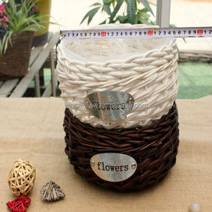 Rattan 5cm appeso pentola recinzione fotografia fiore Eritrea porta cesti realizzati bianco all'ingrosso tessuto a mano cesti - Product Image 4