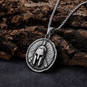 Collar antiguo sparta para hombre, joyería de acero inoxidable, casco de worriors espartano, colgantes, fabricación de joyas de hip hop - Product Image 4