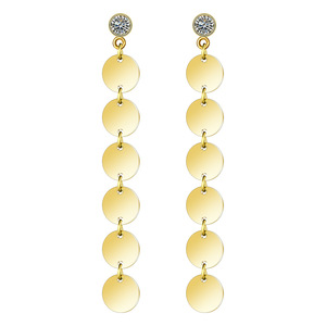 Pendientes Largos Geométricos de Estilo Europeo Americano, en Oro y Oro Rosa, de 62 mm, de Acero Inoxidable, para Fiestas, Joyería de Moda para Mujer - Product Image 4