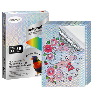 Impresora de inyección de tinta autoadhesiva holográfica de página completa autoadhesiva de chorro de tinta impermeable autoadhesiva A4 imprimible - Product Image 1