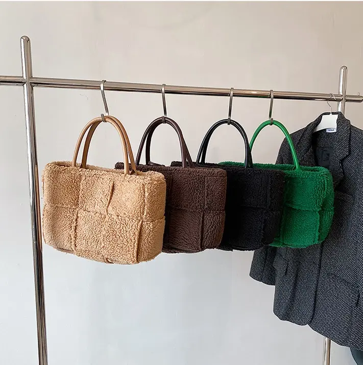 مصمم-حقيبة داخلية جديدة من البولي يوريثلين في واحد من صوف الضأن بتصميم شتوي متعدد الاستخدامات حقيبة يد منسوجة للأم والطفل