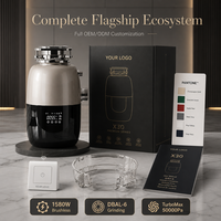 Moteur BLDC 1HP ultra-silencieux 50dB pour broyeur de déchets alimentaires d'évier de cuisine avec broyeur en acier inoxydable
