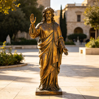 Statue de Jésus Catholique en Bronze Personnalisée de Haute Qualité, Sculpture d'Art Religieux Grandeur Nature, Technique de Moulage