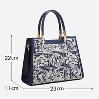 Sac à main pour femme de luxe décontracté, sac bandoulière messager en PU avec broderie imperméable et fermeture éclair, OEM ODM de haute qualité 2027