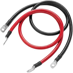 Kabel Baterai Mobil Cincin Kustom Terminal Merah 10 Kaki 2/0 AWG