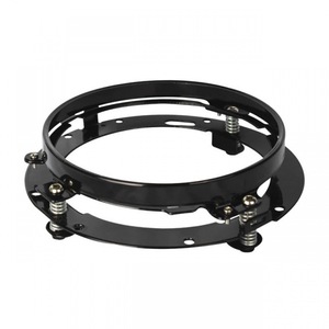 Skyearth 7 Inch Headlight <b>Bracket</b> Ring Metal <b>Black</b> Chrome Mounting Adapter Ring for LED Light Motorcycle Car Universal - Product Image 3