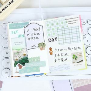 Soft Wind Sleep Ancient Simple Grid Self-Adhesive <b>Memo</b> <b>Pad</b> Paper Material 9x11.5cm with Customized for Messaging - Product Image 5