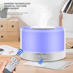 Diffuseur d'aromathérapie à grain de bois, humidificateur ultrasonique de 0,5 à 1 L avec lumière LED et télécommande pour usage domestique et commercial - Product Image 4