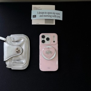 Custodia Protettiva XP1348 Monocolore con Strass per <span class=keywords><strong>iPhone</strong></span> 17/16 PRO MAX, Supporto a Cuore, Compatibile con <span class=keywords><strong>iPhone</strong></span> 15/14P - Product Image 2