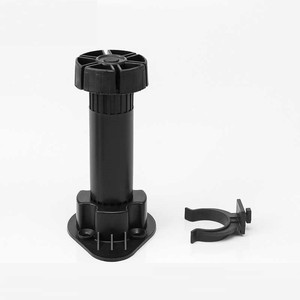 Pieds de meubles en plastique noir de 100 mm, accessoires pour armoires, tables, pieds de nivellement, supports de canapé, maison, bureau, installation facile - Product Image 6