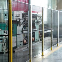 Clôture de sécurité en métal METALTEC de 6 pieds de haut, panneau de clôture en treillis métallique pour la protection des machines et des équipements