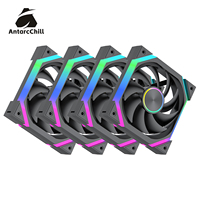 Kipas Pendingin AntarcChill 120mm Center CD Texture, Aliran Udara Tinggi, Kebisingan Rendah, PWM, Bantalan Hidrolik untuk Casing PC