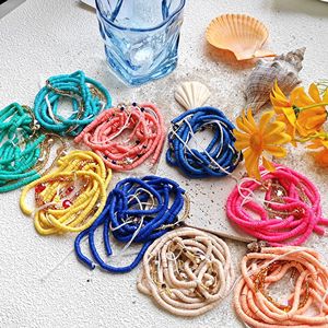 Chaîne de taille bohème pour femme, grande taille, pour la perte de poids, avec perles de taille en coton et argile douce, motif cœur en cristal, bijoux de plage, cadeau d'été - Product Image 2