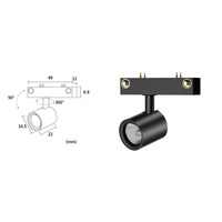 Projecteurs verticaux LED rotatifs anodisés DC12V 24V pour vitrine de bijouterie et de musée