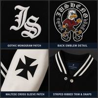Chaqueta Varsity de Invierno para Hombre, Tallas Grandes, Diseño Urbano, Estilo Hip Hop, Forro Polar Transpirable, Algodón Grueso, Servicio OEM