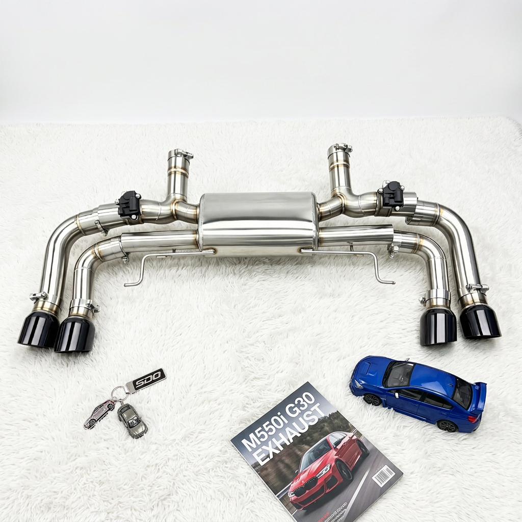 VantaFlow Racing Axle Exhaust Muffler for BMW M550 M550i G30 4.4T V8 2017-2024 Stainless Steel Exhaust with Electronic Valve