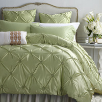 Parure de Lit Poly/Coton Draps de Lit en Coton Hôtellerie Ensembles de Couette Unis 3/4/6/7/8 Pièces pour Maison et Hôtel