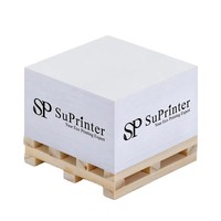 Kreative Mini-Holzpaletten-Haftnotizen Würfel-Notizblock mit individuellem Logo Desktop-Deko Bürogeschenk Großhandel