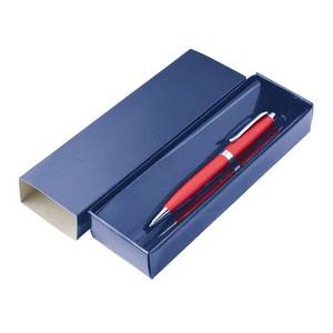 Caja de cartón azul para bolígrafos, estuche de almacenamiento con tapa, bolígrafo rojo no incluido - Product Image 1