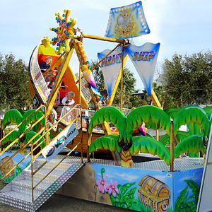 12 places extérieur en métal et fibre de verre Mini Swing Boat Pirate Ship Amusement Park Ride pour une utilisation au champ de foire - Product Image 4