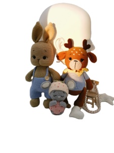 Wool Crochet Doll Finished Crochet Ball Finished Knitted Doll <strong>Snoopy</strong> Pendant Decoration - Product Image 1