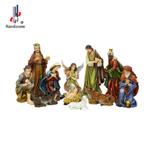 Decoración exterior de 24 pulgadas, conjunto de estatuas para cuna navideña con nacimiento de Jesús - Product Image 6