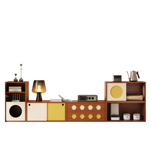 Meuble <span class=keywords><strong>TV</strong></span> modulaire de luxe léger chinois en gros pour salon d'appartement, en bois - Product Image 3