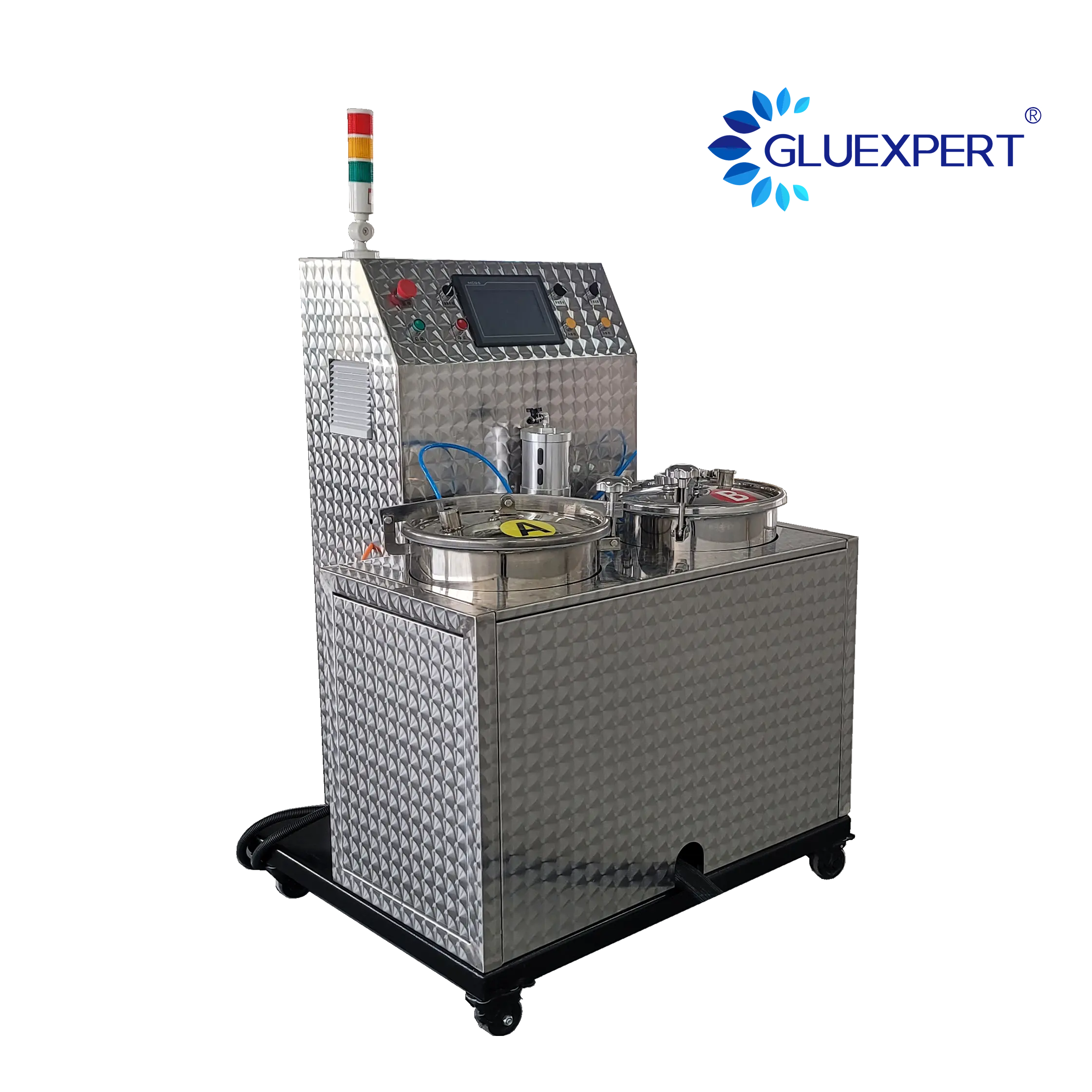 GLUEXPERT Best Selling 2K Solventless Gluing Machines New Condition PLC Motor Core Chemical Textile Manufacturing Plant