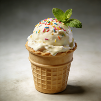 Cônes gaufrettes vegan à fond plat, garnitures croustillantes de petite taille pour gelato, soft serve, saveurs originales chocolat, charbon de bambou noir