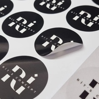 Etiquetas Redondas Personalizadas con Logotipo, Etiquetas en Hojas, Etiquetas con Logotipo de Marca para Pequeñas Empresas