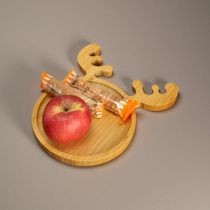 Plateau de service durable en bambou motif renne de Noël, idéal pour la cuisine, les sushis, les bonbons et les réceptions de fin d'année - Product Image 5