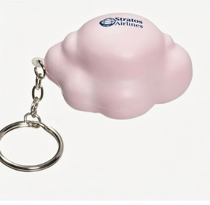 Porte-clés anti-stress personnalisés en forme de nuage, en mousse PU, avec logo imprimé, pour promotion, en gros, cadeau - Product Image 3