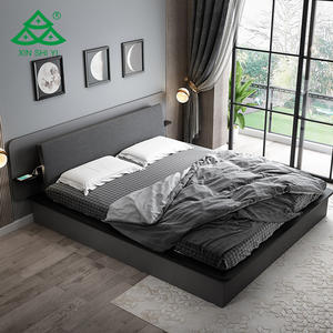 Gran oferta de <span class=keywords><strong>Amazon</strong></span>, cama doble/King con marco de madera con cabecero de almacenamiento, cama multifuncional de estilo más nuevo para dormitorio de apartamento - Product Image 6