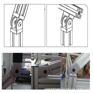 Aluminum Profile Universal Angle Bracket 2020 3030 4040 4545 Movable Joint Multi Angle Connector Industrial Use - Product Image 1