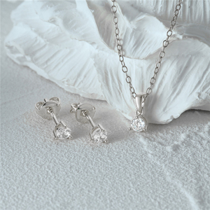 Juego de Joyería CANNER de Plata de Ley 925 con Zirconia en Forma de Gota de Agua, Chapado en Oro de 18K, Collar con Colgante de Zirconia Cúbica, Juego de Aretes, Regalo para Mujer - Product Image 2