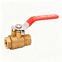 Válvulas de bola de latón forjado con rosca hembra NPT de 1/4 pulgada OEM manual con maneta para herramientas de fontanería, HVAC y sistemas neumáticos