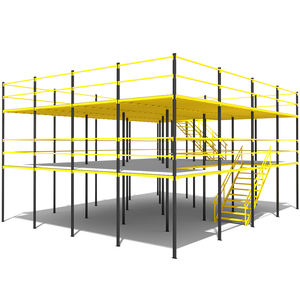 Rayonnages de mezzanine industriels multicouches réglables en acier laminé à froid, rayonnages sélectifs pour palettes, protection antirouille et anticorrosion - Product Image 2