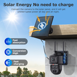 Caméra de sécurité solaire PTZ IP Iobroteckam 4G avec carte SIM WiFi 6MP HD pour la surveillance extérieure de la ferme et la construction - Product Image 3